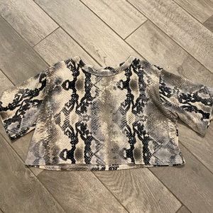 Snake print crop top